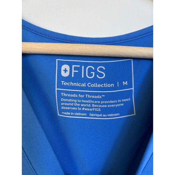 Figs Scrub Set Casma Top Medium Zamora Joggers Large Royal Blue M/L Hospital - Picture 9 of 10